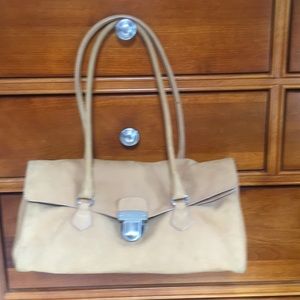 Tan Swede Prada handbag